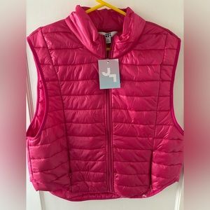 Hot pink Joylab women’s XL cropped puffer vest